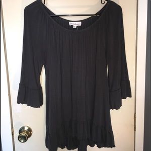 flowy off the shoulder shirt